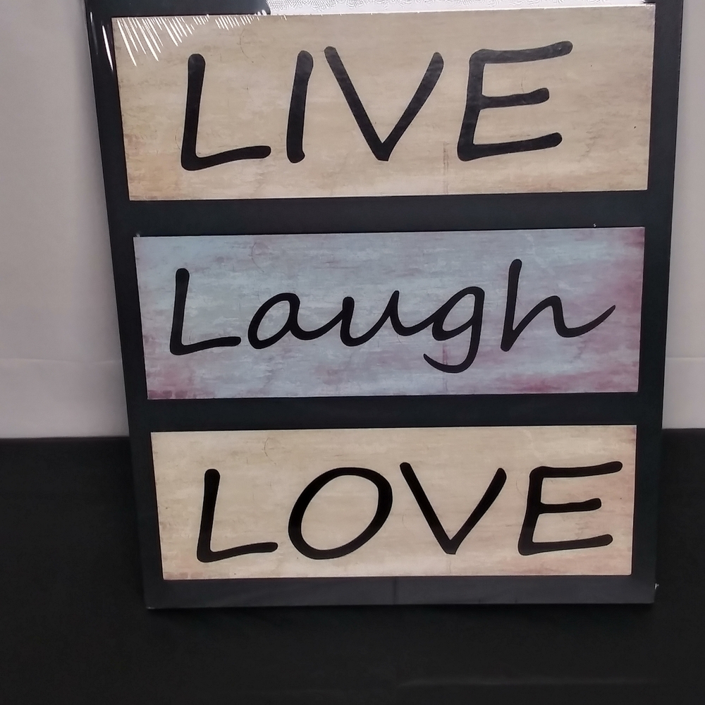 Live Laugh Love Wall Decor - Black and Cream